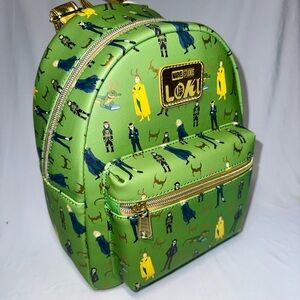 NWT Loungefly Marvel Loki Varients EE Backpack | Official Disney / Marvel 💚 🐊